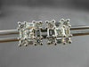 ESTATE LARGE 1.50CT MULTI SHAPE DIAMOND 14KT WHITE GOLD 3D STUD EARRINGS #24465