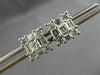 ESTATE LARGE 1.50CT MULTI SHAPE DIAMOND 14KT WHITE GOLD 3D STUD EARRINGS #24465