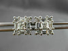 ESTATE LARGE 1.50CT MULTI SHAPE DIAMOND 14KT WHITE GOLD 3D STUD EARRINGS #24465