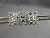 ESTATE LARGE 1.50CT MULTI SHAPE DIAMOND 14KT WHITE GOLD 3D STUD EARRINGS #24465