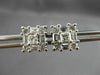 ESTATE LARGE 1.50CT MULTI SHAPE DIAMOND 14KT WHITE GOLD 3D STUD EARRINGS #24465
