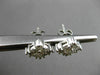 ESTATE LARGE 1.50CT MULTI SHAPE DIAMOND 14KT WHITE GOLD 3D STUD EARRINGS #24465