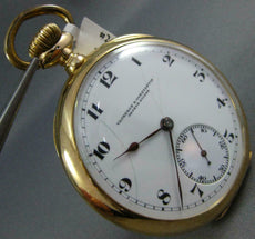 ANTIQUE VACHERON & CONSTANTIN GENEVE-SUISSE 14KT YELLOW GOLD POCKET WATCH #2689
