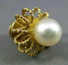 ESTATE AAA SOUTH SEA PEARL 14KT YELLOW GOLD 3D FLOWER BROOCH PIN #26650