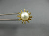 ESTATE AAA SOUTH SEA PEARL 14KT YELLOW GOLD 3D FLOWER BROOCH PIN #26650