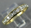 ESTATE .30CT DIAMOND 14KT YELLOW GOLD ROUND CHANNEL COMFORT FIT ANNIVERSARY RING