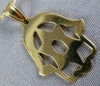 ESTATE LARGE 14KT YELLOW GOLD STAR OF DAVID & HAMSA LUCKY FLOATING PENDANT #211