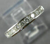 ESTATE .30CT DIAMOND 14KT WHITE GOLD ROUND CHANNEL COMFORT FIT ANNIVERSARY RING