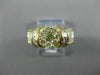 1.65CT WHITE & FANCY DIAMOND 14K YELLOW GOLD 3D ROUND & PRINCESS ENGAGEMENT RING