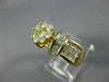 1.65CT WHITE & FANCY DIAMOND 14K YELLOW GOLD 3D ROUND & PRINCESS ENGAGEMENT RING