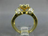 1.65CT WHITE & FANCY DIAMOND 14K YELLOW GOLD 3D ROUND & PRINCESS ENGAGEMENT RING