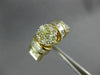 1.65CT WHITE & FANCY DIAMOND 14K YELLOW GOLD 3D ROUND & PRINCESS ENGAGEMENT RING