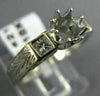 ANTIQUE DIAMOND 18KT WHITE GOLD FILIGREE ROUND SEMI MOUNT ENGAGEMENT RING #21148