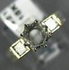 ANTIQUE DIAMOND 18KT WHITE GOLD FILIGREE ROUND SEMI MOUNT ENGAGEMENT RING #21148