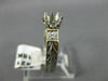 ANTIQUE DIAMOND 18KT WHITE GOLD FILIGREE ROUND SEMI MOUNT ENGAGEMENT RING #21148