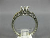 ANTIQUE DIAMOND 18KT WHITE GOLD FILIGREE ROUND SEMI MOUNT ENGAGEMENT RING #21148