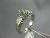 ANTIQUE DIAMOND 18KT WHITE GOLD FILIGREE ROUND SEMI MOUNT ENGAGEMENT RING #21148