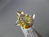 ESTATE WIDE 2.02CT DIAMOND & AAA EXTRA FACET CITRINE 14K WHITE GOLD 3D LEAF RING