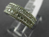 ESTATE .84CT ROUND DIAMOND 14KT WHITE GOLD 3D CLASSIC MULTI ROW ANNIVERSARY RING
