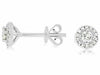 ESTATE .25CT DIAMOND 14KT WHITE GOLD CLASSIC ROUND HALO SOLITAIRE STUD EARRINGS