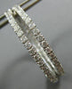 ESTATE 2.45CT DIAMOND 14KT WHITE GOLD 3D CLASSIC HOOP DOUBLE SIDED EARRINGS