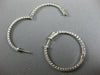 ESTATE 2.45CT DIAMOND 14KT WHITE GOLD 3D CLASSIC HOOP DOUBLE SIDED EARRINGS