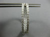 ESTATE 2.45CT DIAMOND 14KT WHITE GOLD 3D CLASSIC HOOP DOUBLE SIDED EARRINGS