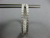 ESTATE 2.45CT DIAMOND 14KT WHITE GOLD 3D CLASSIC HOOP DOUBLE SIDED EARRINGS