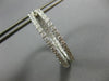 ESTATE 2.45CT DIAMOND 14KT WHITE GOLD 3D CLASSIC HOOP DOUBLE SIDED EARRINGS