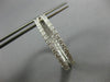 ESTATE 2.45CT DIAMOND 14KT WHITE GOLD 3D CLASSIC HOOP DOUBLE SIDED EARRINGS