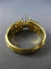 ESTATE .84CT DIAMOND 14KT YELLOW GOLD THREE ROW SEMI MOUNT ENGAGEMENT RING #189