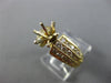 ESTATE .84CT DIAMOND 14KT YELLOW GOLD THREE ROW SEMI MOUNT ENGAGEMENT RING #189