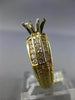 ESTATE .84CT DIAMOND 14KT YELLOW GOLD THREE ROW SEMI MOUNT ENGAGEMENT RING #189