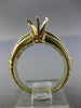 ESTATE .84CT DIAMOND 14KT YELLOW GOLD THREE ROW SEMI MOUNT ENGAGEMENT RING #189