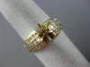 ESTATE .84CT DIAMOND 14KT YELLOW GOLD THREE ROW SEMI MOUNT ENGAGEMENT RING #189