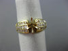 ESTATE .84CT DIAMOND 14KT YELLOW GOLD THREE ROW SEMI MOUNT ENGAGEMENT RING #189