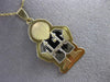 ESTATE 14K WHITE & YELLOW GOLD HANDCRAFTED 3D BABY BOY ENGRAVABLE PENDANT #24247