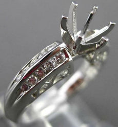ANTIQUE .40CT DIAMOND 18KT WHITE GOLD FILIGREE SEMI MOUNT ENGAGEMENT RING #14811