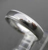 ESTATE 14KT WHITE GOLD SHINY MILGRAIN CLASSIC WEDDING BAND RING 4mm WIDE #23136