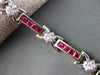 ESTATE LONG 4.40CT DIAMOND & AAA RUBY 14KT TWO TONE GOLD X LOVE BRACELET #23612