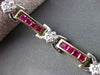 ESTATE LONG 4.40CT DIAMOND & AAA RUBY 14KT TWO TONE GOLD X LOVE BRACELET #23612
