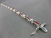 ESTATE LONG 4.40CT DIAMOND & AAA RUBY 14KT TWO TONE GOLD X LOVE BRACELET #23612