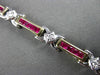 ESTATE LONG 4.40CT DIAMOND & AAA RUBY 14KT TWO TONE GOLD X LOVE BRACELET #23612