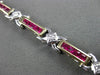 ESTATE LONG 4.40CT DIAMOND & AAA RUBY 14KT TWO TONE GOLD X LOVE BRACELET #23612