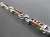 ESTATE LONG 4.40CT DIAMOND & AAA RUBY 14KT TWO TONE GOLD X LOVE BRACELET #23612