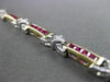 ESTATE LONG 4.40CT DIAMOND & AAA RUBY 14KT TWO TONE GOLD X LOVE BRACELET #23612