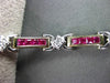 ESTATE LONG 4.40CT DIAMOND & AAA RUBY 14KT TWO TONE GOLD X LOVE BRACELET #23612