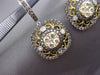 ESTATE 1.80CT FANCY COLOR DIAMOND 18K MULTI COLOR GOLD FILIGREE HANGING EARRINGS