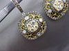 ESTATE 1.80CT FANCY COLOR DIAMOND 18K MULTI COLOR GOLD FILIGREE HANGING EARRINGS