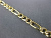 ESTATE LONG 14KT YELLOW GOLD CLASSIC FIGARO BRACELET 3mm 8 INCHES ELEGANT #ELV60